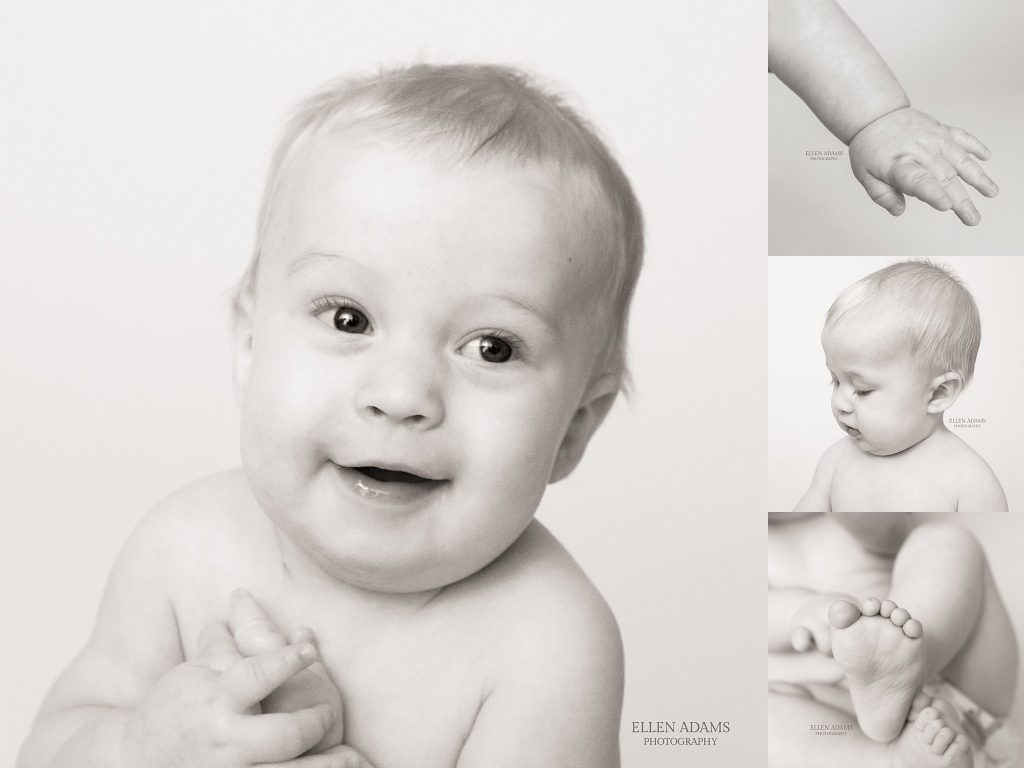 Baby boy picture inspiration for the first milestone session, by Ellen Adams Photography.