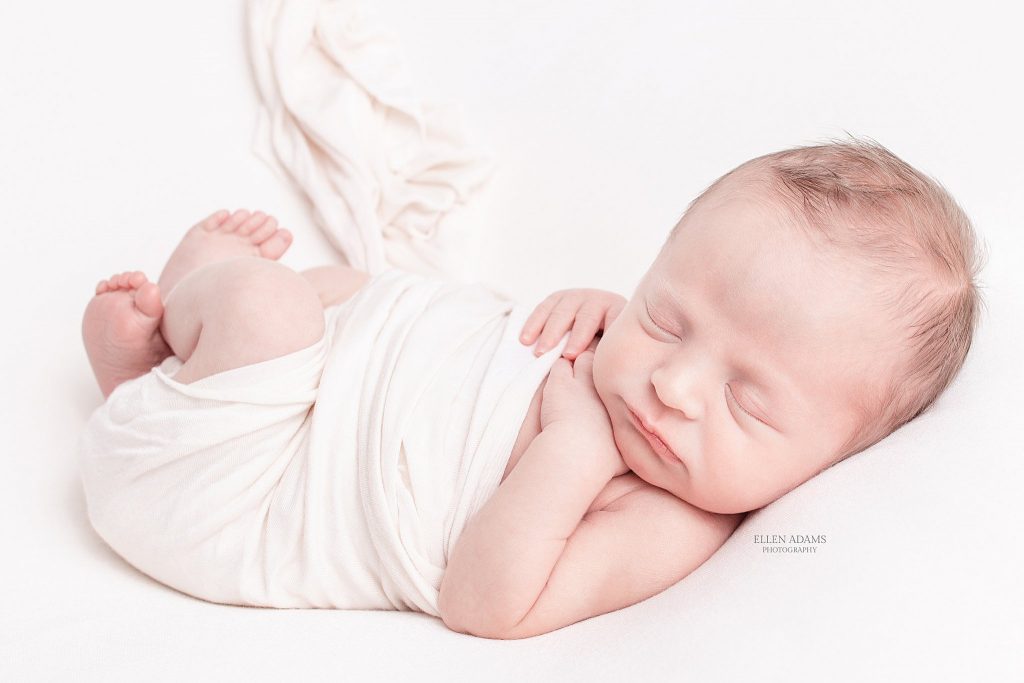 Ellen Adams Photography image of newborn baby.