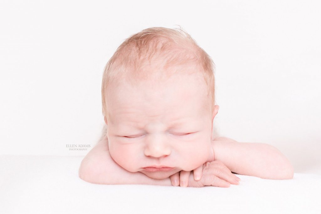 Classic newborn pose by Ellen Adams Photography.