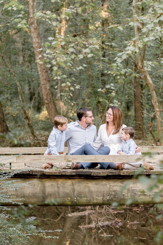 Ellen Adams Photography Huntsville Photographer image of a family at Hays Nature Preserve.