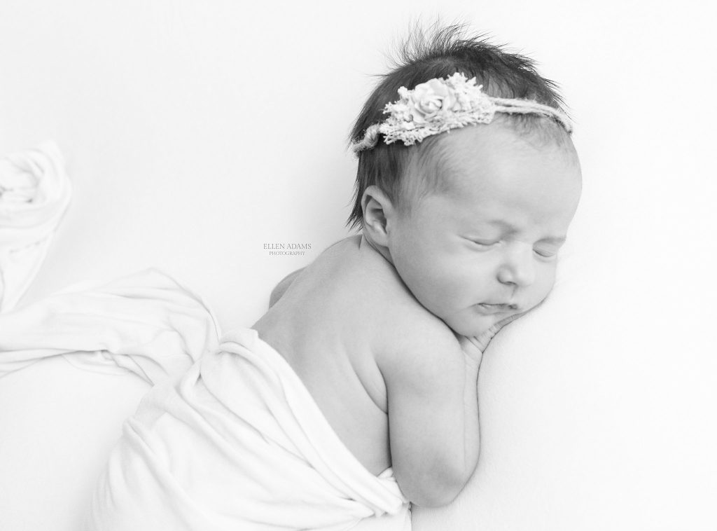 Newborn baby girl photo by Ellen Adams Photography in Huntsville, AL.