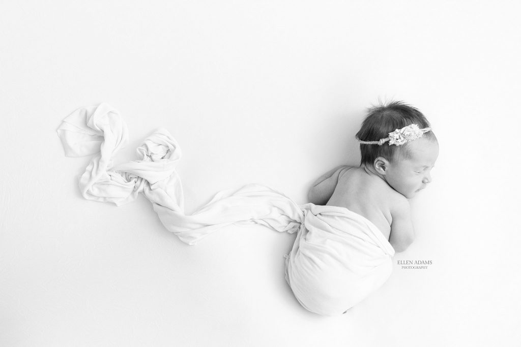 Newborn photography portraits by Ellen Adams, captured in Huntsville, AL.